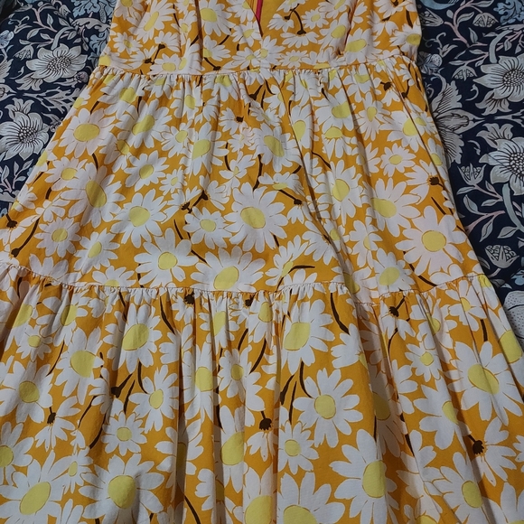 Kate Spade daisy print maxi dress size 2 - Picture 3 of 5